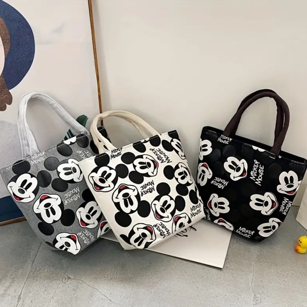 NEW! Mickey Mouse Small Tote Bags!  You Pick ONE! Pick Black, Grey or White!